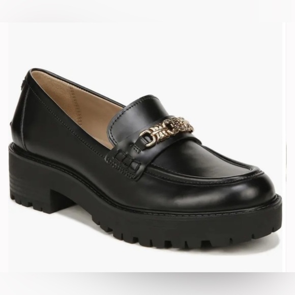 SAM EDELMAN NWOT TEAGAN LUG SOLE LOAFERS BLACK SZ 6 - Picture 1 of 5